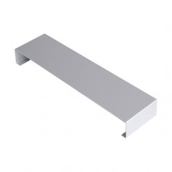 Eclisse couvertine Gris métal RAL 9006 ( 0,7 mm ) - Longueur 2 mètres - Largeur 550 mm et Retours 40 mm - Longueur 100 mm