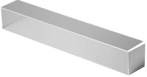 Embout couvertine aluminium Gris métal RAL 9006 ( 0,7 mm) - Largeur 550 mm et Retours 40 mm