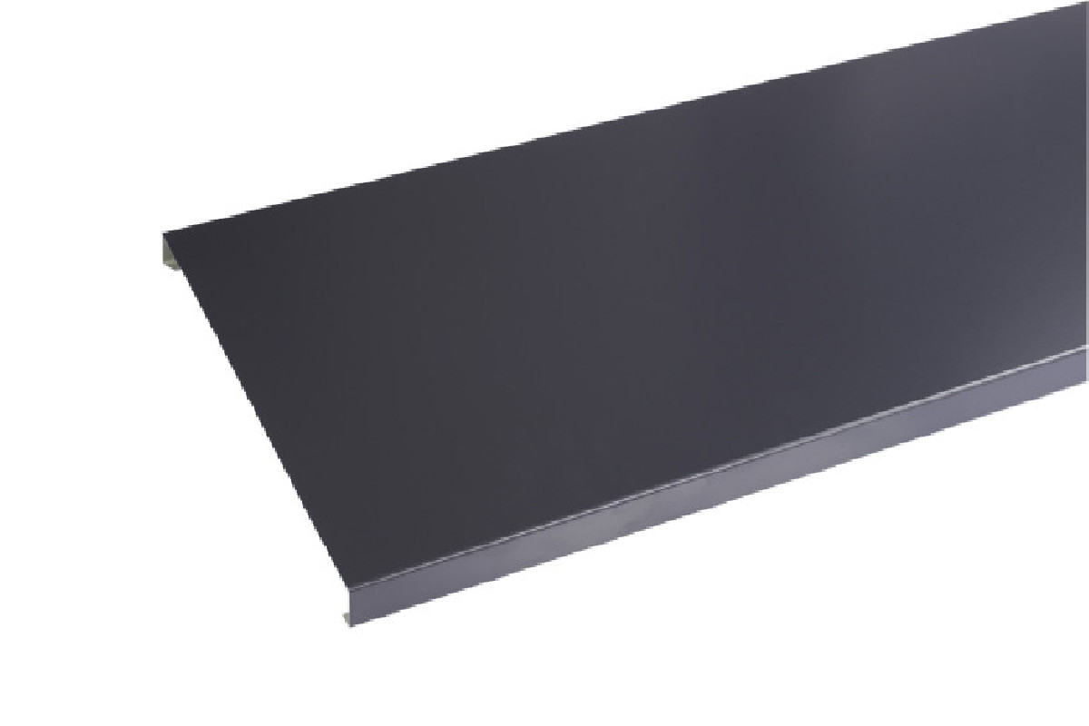 Couvertine aluminium 1,5 mm Gris ardoise RAL 7016 - Longueur 2 mètres - Largeur 200 mm ( largeur muret maximum 180 mm)