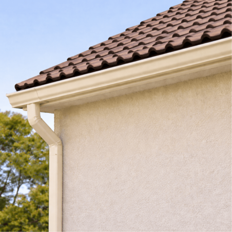 Gouttière Aluminium sable G300 - 4 mètres