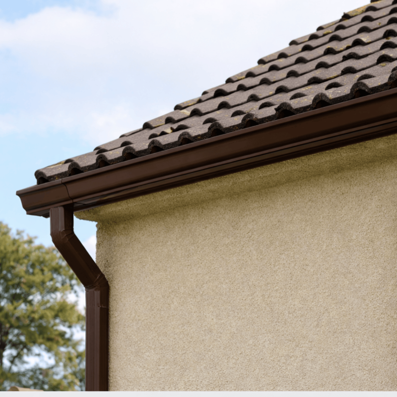 Gouttière Aluminium Brun G300 - 1 mètre