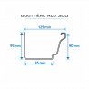 Gouttière Aluminium miel G300 - 4 mètres