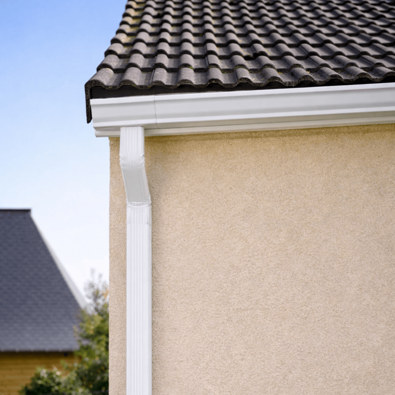 Naissance frontale gouttière aluminium Blanc G300