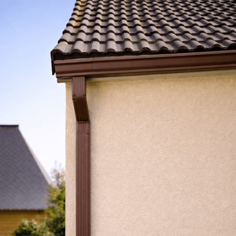 Naissance frontale gouttière aluminium Brun G300