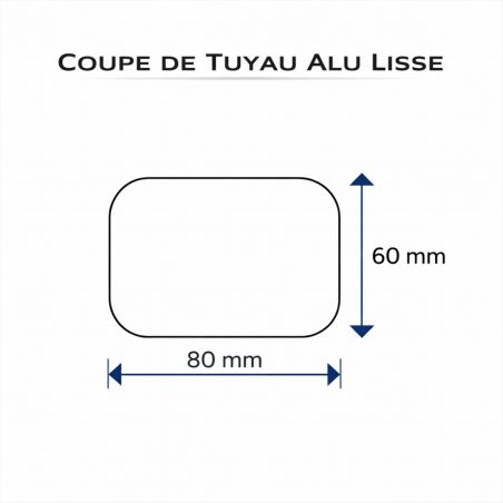 Coude latéral (B) extérieur aluminium gris métal 60X80