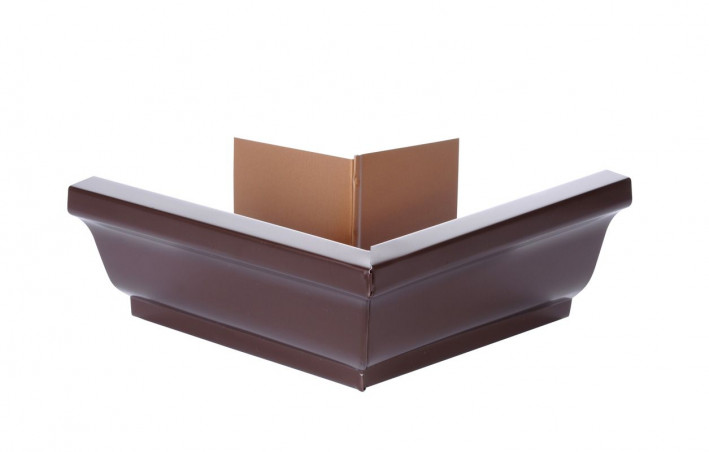 Angle extérieur gouttière 300 aluminium marron