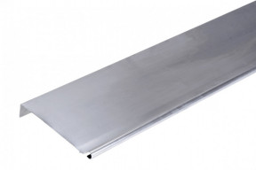 Bande de rive biseau Zinc - Longueur 2 mètres - Développé 560 - Surface utile : 250 mm - Retour : 250 mm