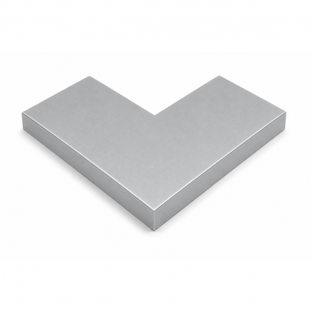 Angle couvertine aluminium 0,7 mm gris métal 9006 à 90°