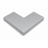 Angle couvertine aluminium 0,7 mm gris métal 9006 à 90°