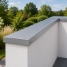 Couvertine aluminium 0,7 mm Gris métal RAL 9006 - 2 mètres