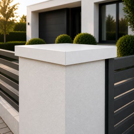Chapeau Aluminium 1 mm blanc RAL 9010