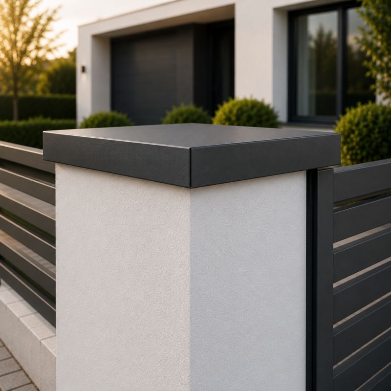 Chapeau Aluminium 1 mm noir RAL 9005