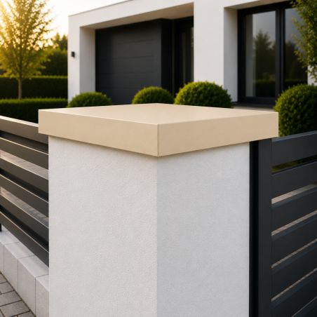 Chapeau Aluminium 1 mm sable RAL 1015