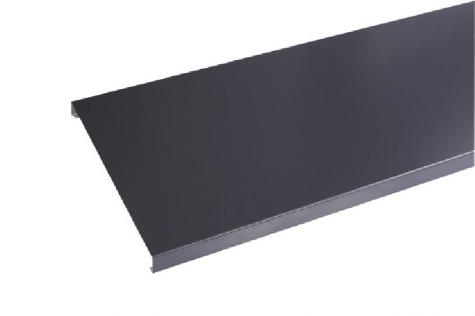 Couvertine aluminium 1,5 mm Gris ardoise RAL 7016 - 2 mètres - Développé 440 ( largeur intérieure 420 mm)