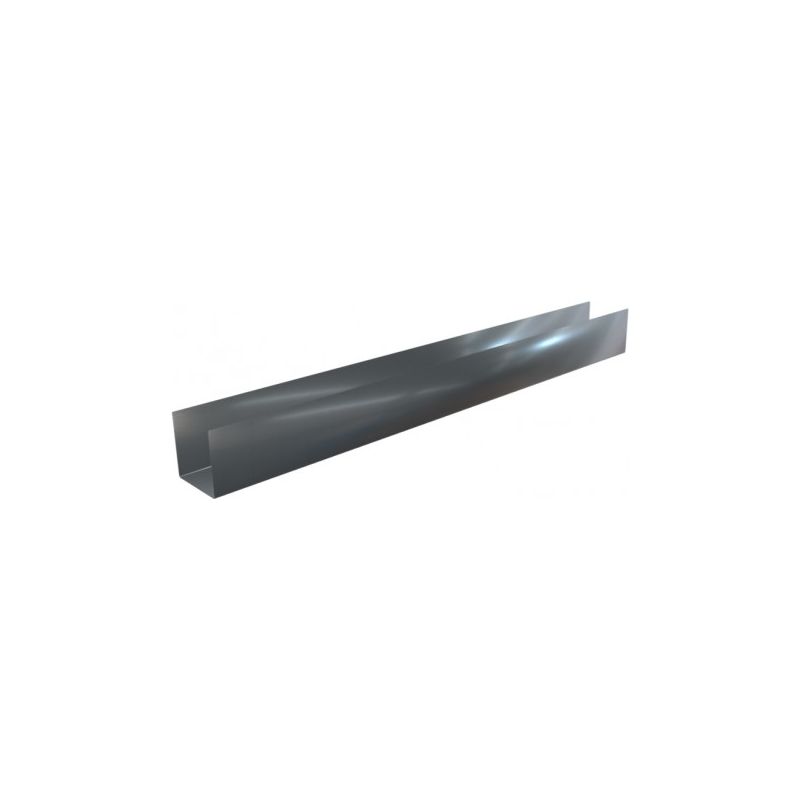 Pliage U aluminium Gris ardoise RAL 7016 - Longueur 2 mètres - A: 50 mm - B: 86 mm - C: 20 mm