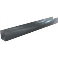 Pliage U aluminium Gris ardoise RAL 7016 - Longueur 2 mètres - A: 50 mm - B: 86 mm - C: 20 mm