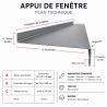 Appui de fenêtre Aluminium noir 1 mm - 2M