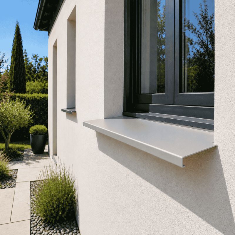 Appuis de fenêtre Aluminium gris métal 1 mm - 2M