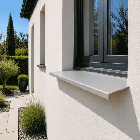 Appuis de fenêtre Aluminium gris métal 1 mm - 2M