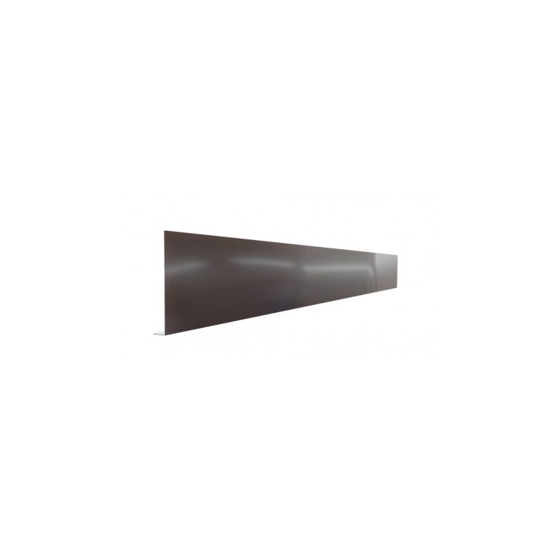 Pliage L aluminium marron RAL 8017 - Longueur 2 mètres - Hauteur pliage : 250 mm - Retour: 25 mm