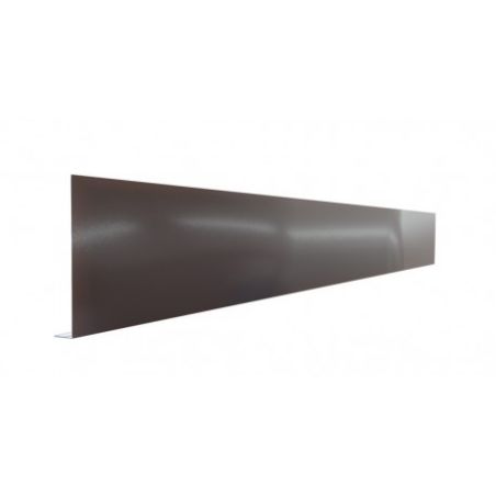 Pliage L aluminium marron RAL 8017 - Longueur 2 mètres - Hauteur pliage : 250 mm - Retour: 25 mm