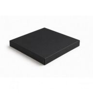 Chapeau pilier aluminium noir RAL 9005 ( 1 mm ) - 460 x 460 mm - Retours : 75 mm