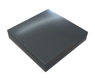 Chapeau pilier aluminium 1 mm Gris ardoise RAL 7016 - Dimension : 405 mm x 325 mm