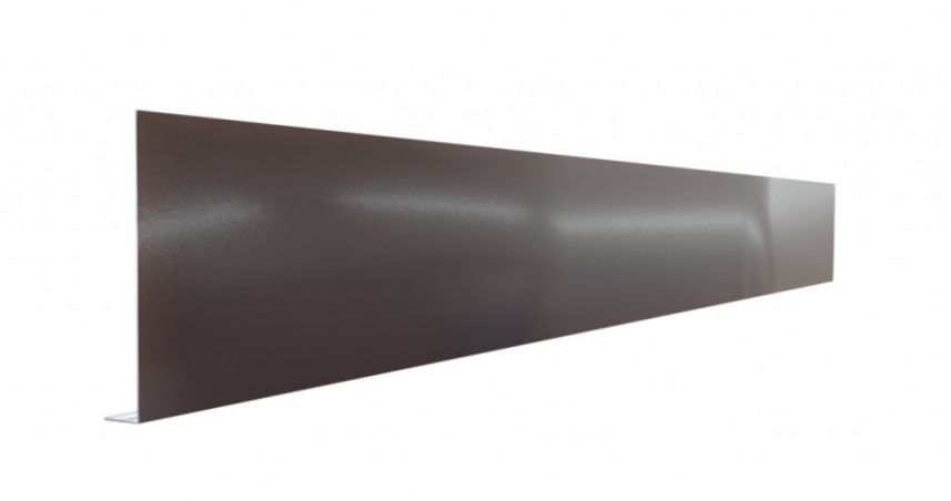 Pliage L aluminium Brun RAL 8017 ( 0,7 mm ) - Longueur 2 mètres - A: 210 mm - B: 25 mm