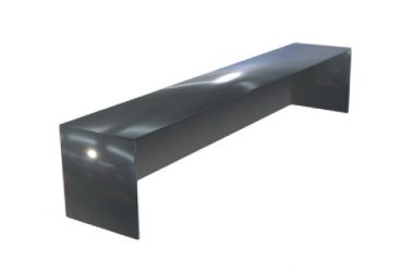 Embout couvertine aluminium Gris ardoise RAL 7016 - Développé 160 ( largeur intérieure 140 mm)