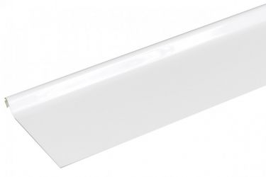 Bande de rive astragale aluminium Blanc RAL 9010 - Longueur 2 mètres - Développé 230 ( surface utile 170 mm )