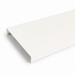 Couvertine aluminium blanc RAL 9010 (1 mm) - Longueur 2 mètres - Largeur: 440 mm - Retour : 50 mm - Pince: 20 mm
