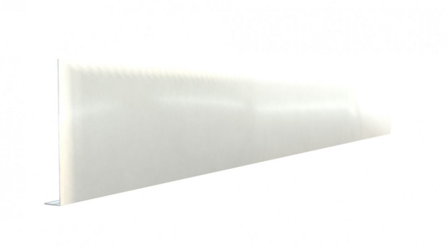 Pliage L aluminium Blanc RAL 9010 ( 0,7 mm ) - Longueur 2 mètres - Hauteur pliage: 230 mm - Retour: 20 mm