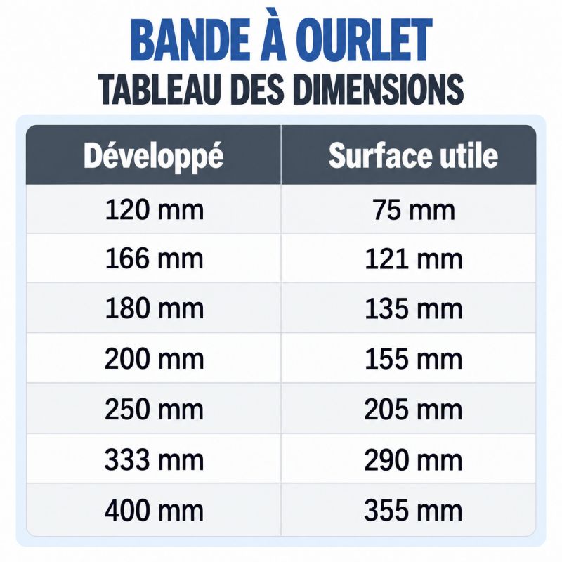Bande à ourlet ZINC QUARTZ - 2M