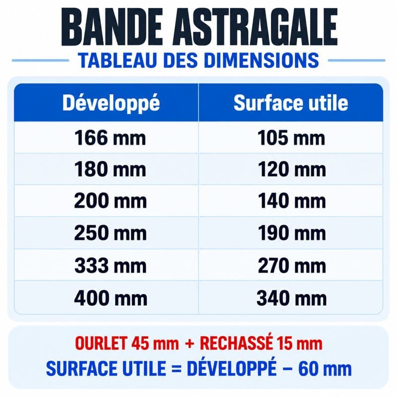 Bande de rive astragale ALUMINIUM GRIS ARDOISE - 2M