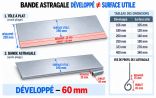 Bande de rive astragale ALUMINIUM MIEL - 2M