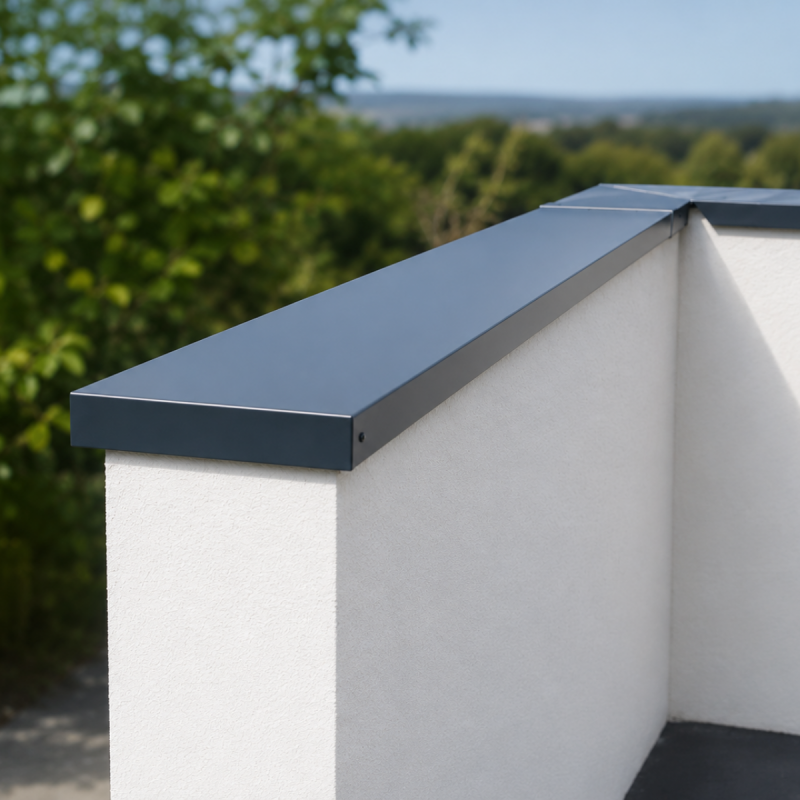 Couvertine aluminium 0,7 mm ECO Gris Ardoise RAL 7016 - 2 mètres