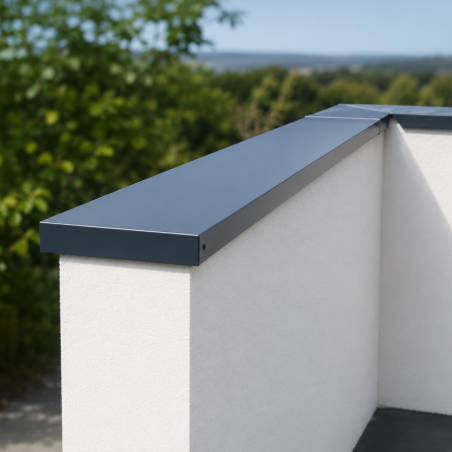 Eclisse couvertine aluminium 0,7 mm ECO Gris ardoise RAL 7016
