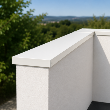 Couvertine aluminium 0,7 mm ECO Blanc RAL 9010 - 2 mètres