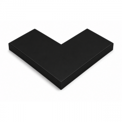 Angle couvertine aluminium 0,7 mm ECO noir 9005 à 90°