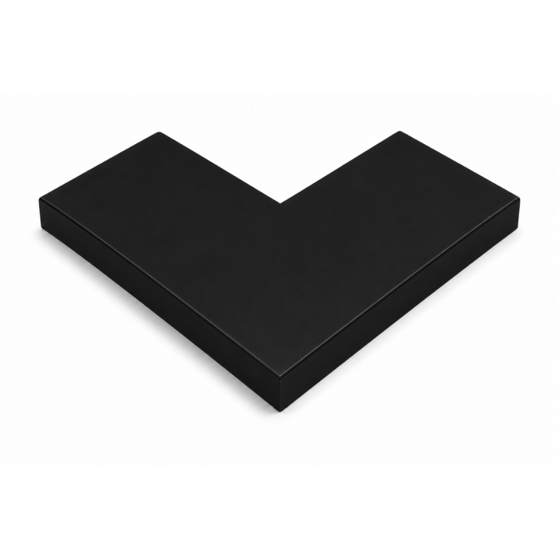 Angle couvertine aluminium 0,7 mm ECO noir 9005 à 90°