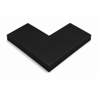 Angle couvertine aluminium 0,7 mm ECO noir 9005 à 90°