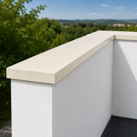 Angle couvertine aluminium 0,7 mm ECO sable 1015 à 90°