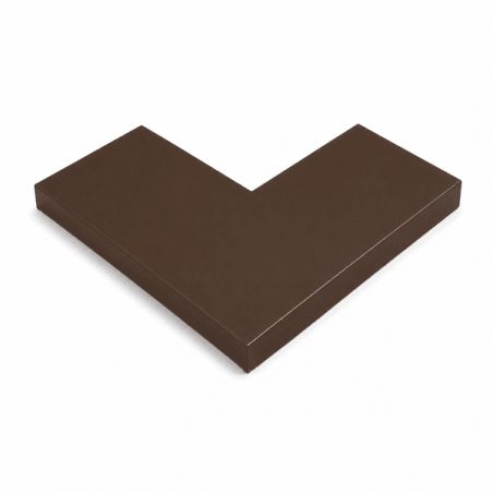Angle couvertine acier galva laqué 0,5 mm Brun RAL 8017 à 90°