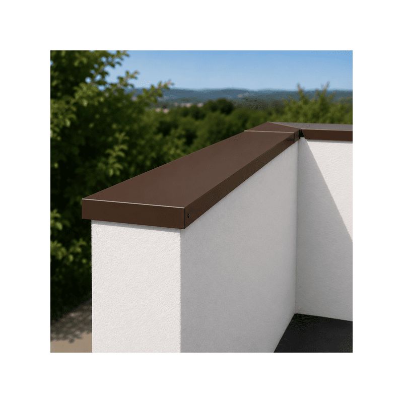 Angle couvertine acier galva laqué 0,5 mm Brun RAL 8017 à 90°