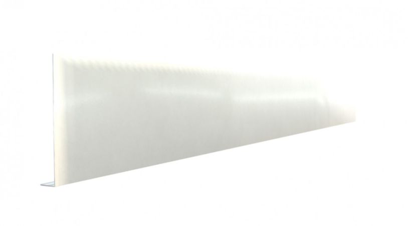 Pliage L aluminium Blanc RAL 9010 ( 0,7 mm) - Longueur 2 mètres - A: 300 mm - B: 200 mm